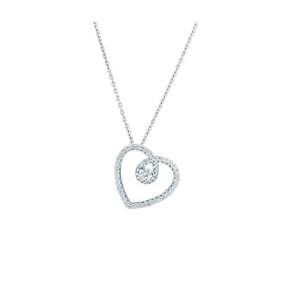 DBES-N102170 Crossed Four Claw Heart Pendant