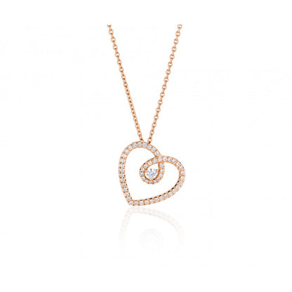 DBES-N102170 Crossed Four Claw Heart Pendant