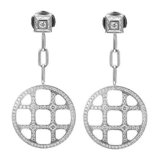 KDY-D7197527 hollow tic-tac-toe round earrings and studs