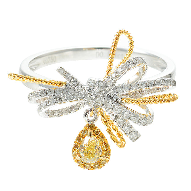 SM-418467 Bow Yellow Diamond Water Drops