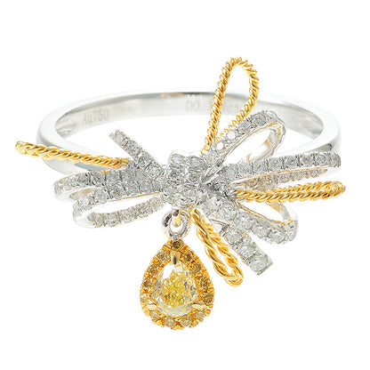 SM-418467 Bow Yellow Diamond Water Drops