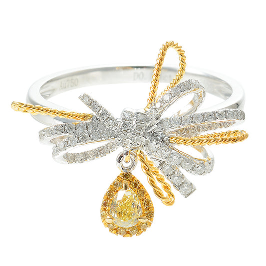SM-418467 Bow Yellow Diamond Water Drops