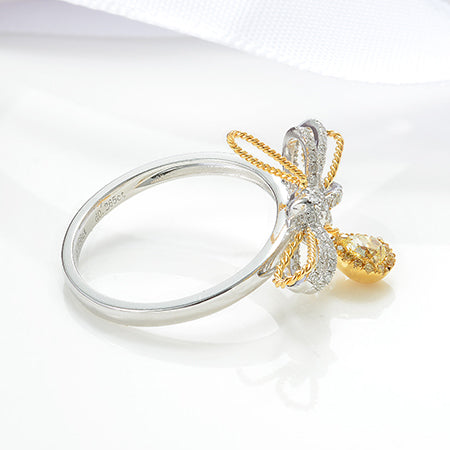 SM-418467 Bow Yellow Diamond Water Drops