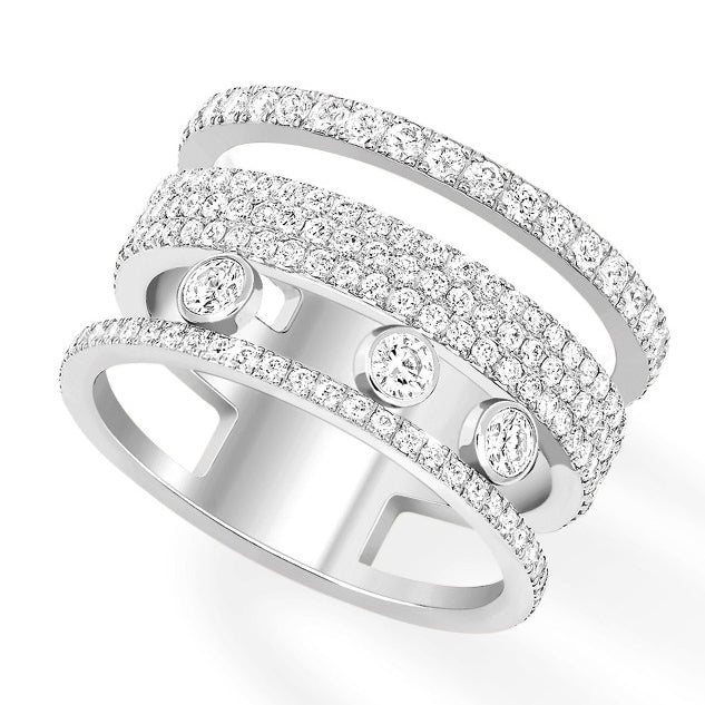 MSK-4788-BAGUE-OR BLANC、包筒、满钻、三钻