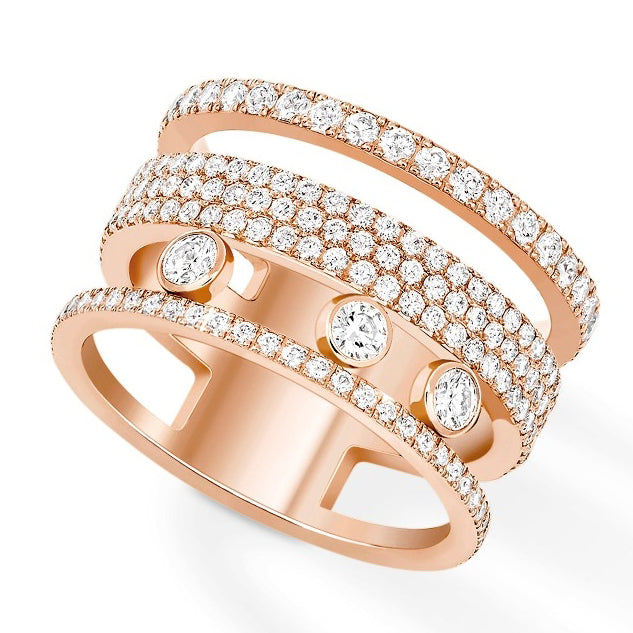 MSK-4788-BAGUE-OR BLANC、包筒、满钻、三钻