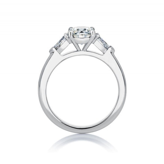 DBES-J1EX17BP water drop side stone diamond ring
