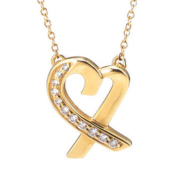 TIF35255783 Cross-centered half-diamond tether chain pendant
