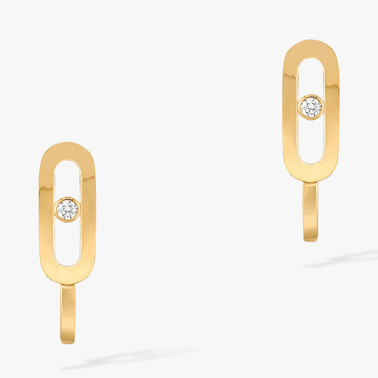MSK-10050-YG bezel-set inactive earrings