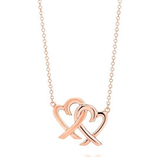 TIF41942776 double cross heart light gold pendant