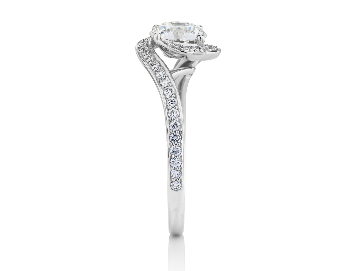 DBES-R102375 four-claw twist arm ring 1.57ct12#