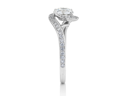 DBES-R102375 four-claw twist arm ring 1.57ct12#