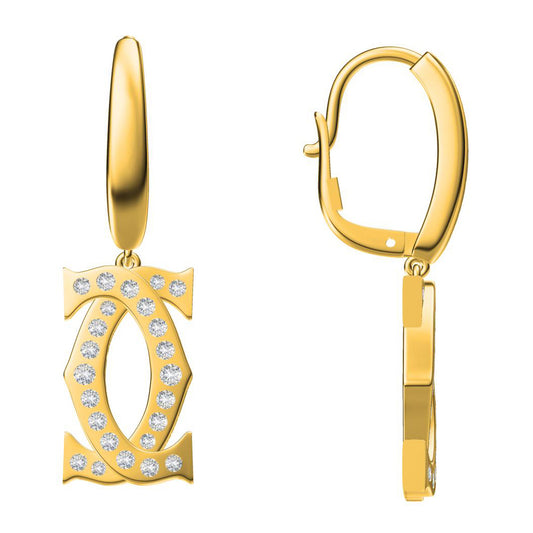 KDY-K5103952-LOGO double C earrings