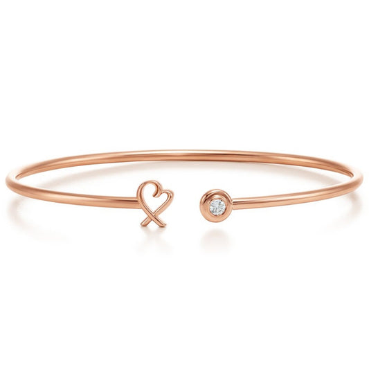 TIF7346389 single diamond fork-shaped open bracelet 17#