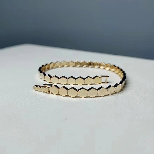 SM-732664 light gold, honeycomb bracelet