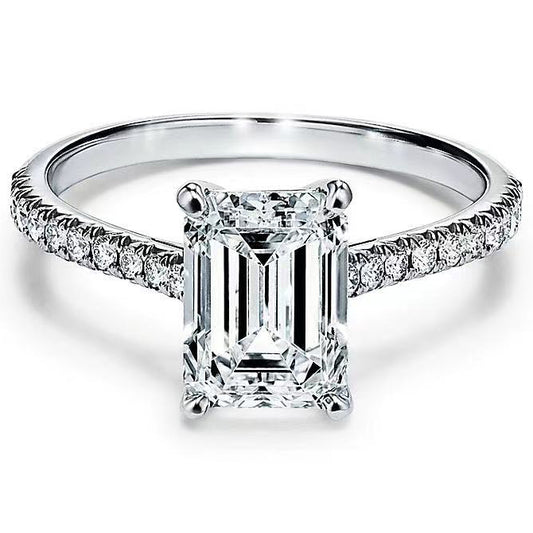 TIF42180729 cross four-prong octagonal diamond dovetail setting ring 14#
