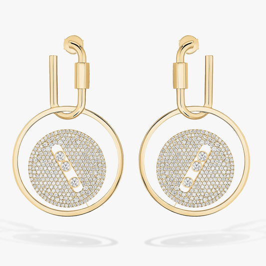 MSK-MSK10135-YG, disc movable earrings