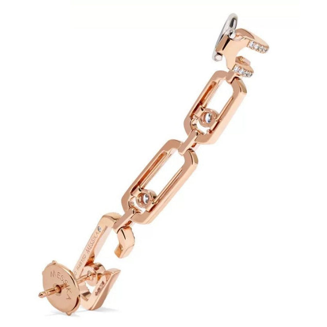 MSK-14378 Open Movable Earrings Full of Diamonds