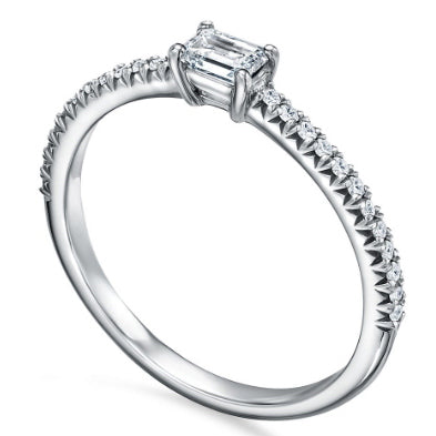 TIF57302276 Crossed four-prong square diamond dovetail ring 12#