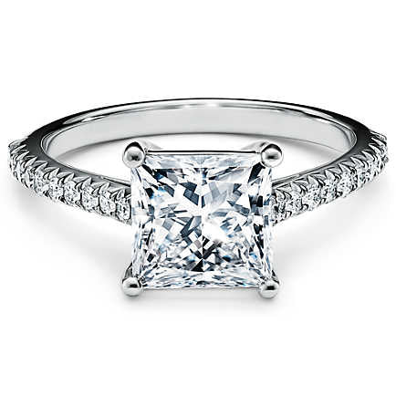 TIF23670007 Crossed Four Claw Princess Diamond Ring 11#