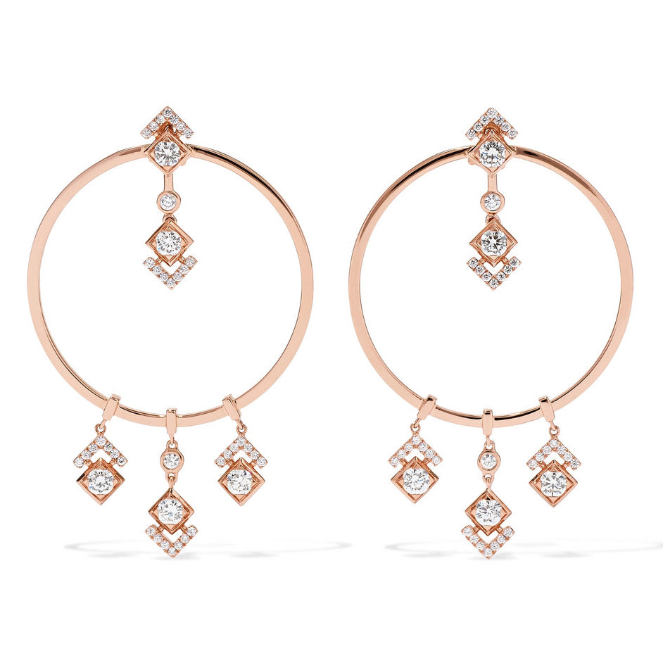 MSK-57306 circle small square earrings, Ling-shaped series