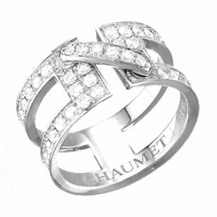 SM-145360 inclined rod hollow full diamond ring