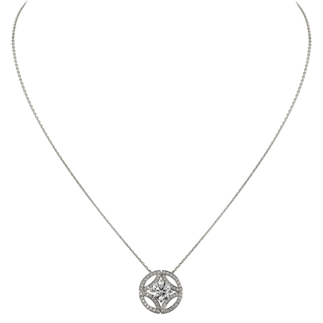 KDY-N7424171 Marquise woven pattern cross four-claw 1ct pendant