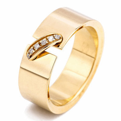 SM-080541 slash, diamond, bright gold wide arm