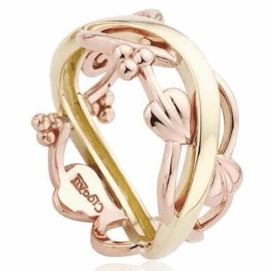 SM-413216 light gold flower ring