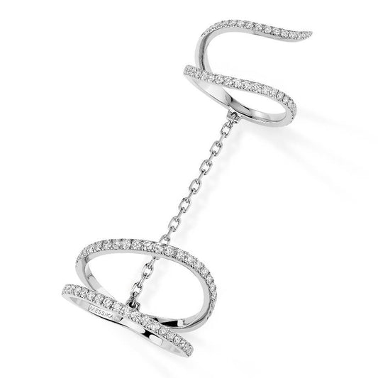 MSK-6206J linear ring, linear stone combination ring, tiger claw