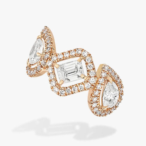 MSK-10026 single-sided water drop small octagonal shaped diamond earrings and earrings