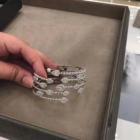 MSK-07452 water drop diamond open bracelet