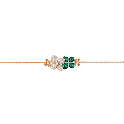 SM-083548 Hydrangea Half Diamond Bracelet