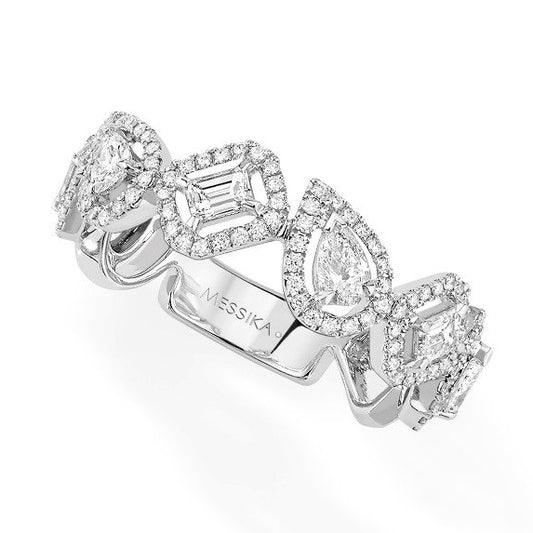 MSK-06705 water drop small octagonal shaped diamond ring
