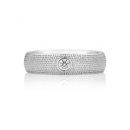 DBES-J1HA11Z00W men's ring with golden pearls wide arm