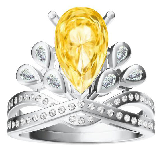 SM-725890 Crown Pear Shape Ring-1