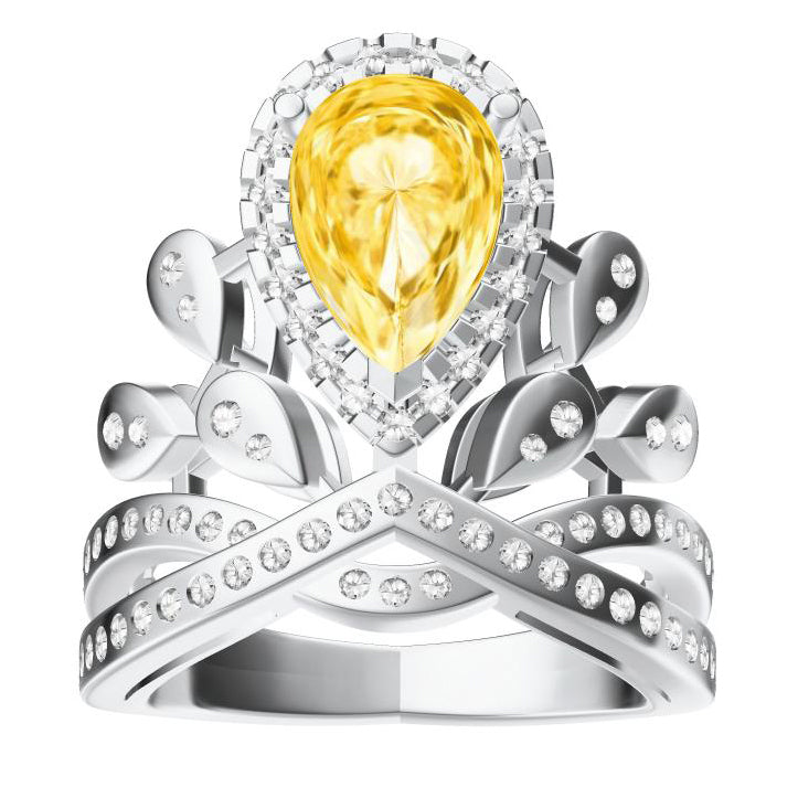 SM-404837 Crown Pear Shape Ring-2