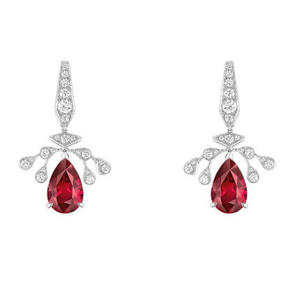 SM-082612 Crown Drop Earrings 7x11mm