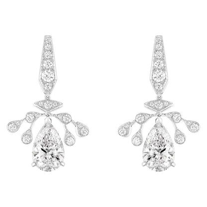 SM-082612 Crown Drop Earrings 7x11mm