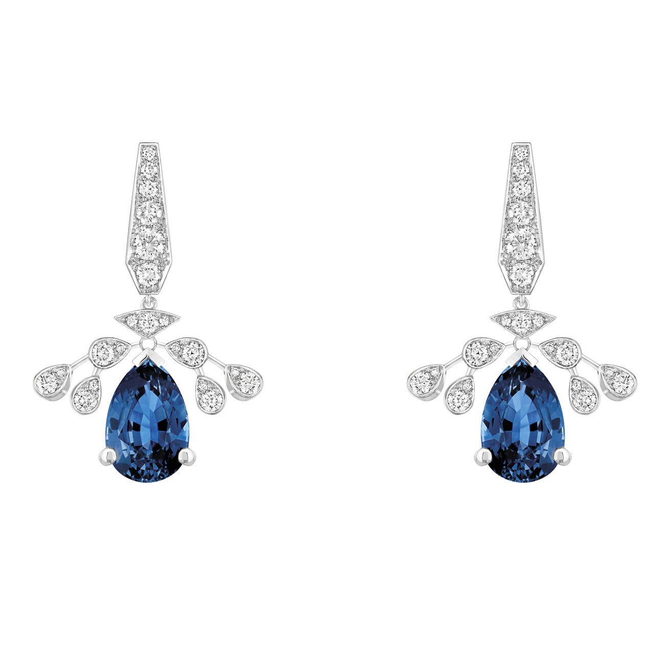 SM-082612 Crown Drop Earrings 7x11mm