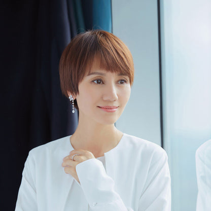 SM-083353 Water Drop Crown Combination Mouth Movable Water Drop Ear Needle