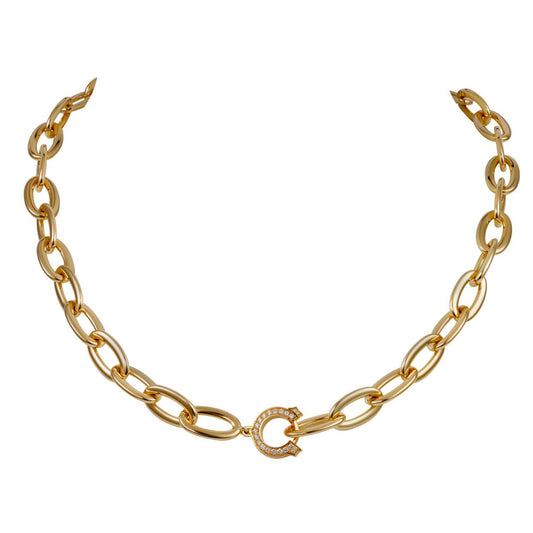 KDY-B7217100-LOGO cross egg-shaped chain C head chain necklace