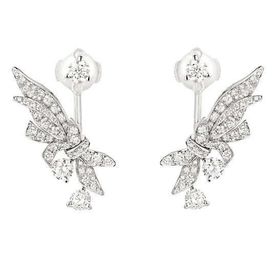 SM-083505 laurel branch earrings, full of diamonds