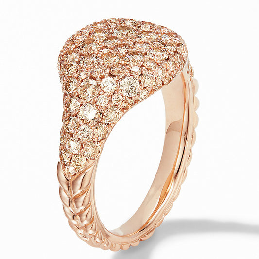 SM-418204 Wheat ears, stones, diamonds and horseshoe flat dense stone ring