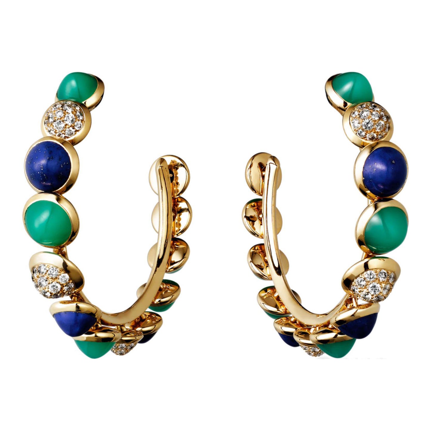 KDY-N8503600 pointed round bead earrings hoop earrings