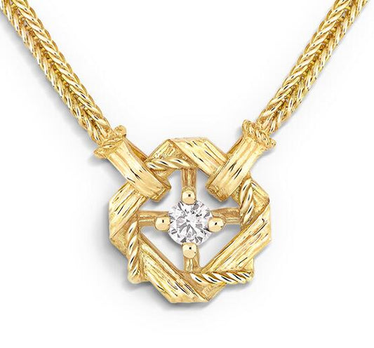 DA-JMDI95029 12mm braided necklace single diamond tether pendant