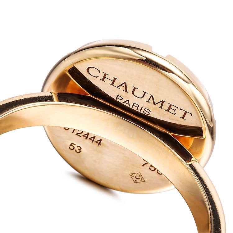 SM-081734 round treasure, light gold arm, surrounding stone