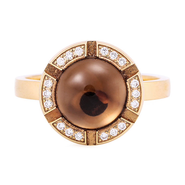 SM-081734 round treasure, light gold arm, surrounding stone