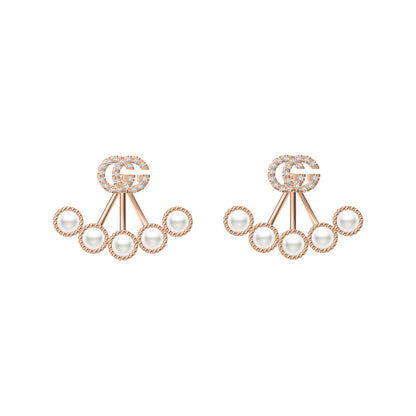 GC-327808 Double G Pearl Stud Two-Wear Earrings