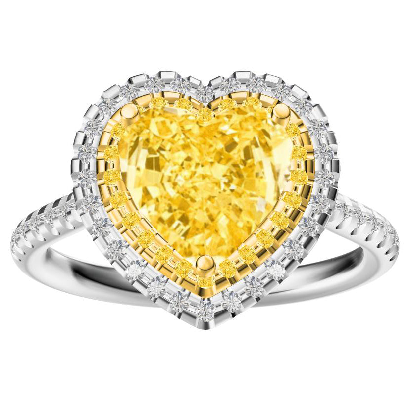 TIF45954170 Two-circle heart-shaped diamond ring 10#