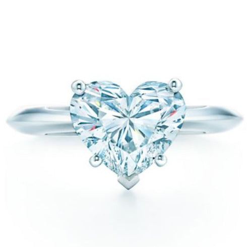 TIF28844610 five-claw heart-shaped diamond ring 12#